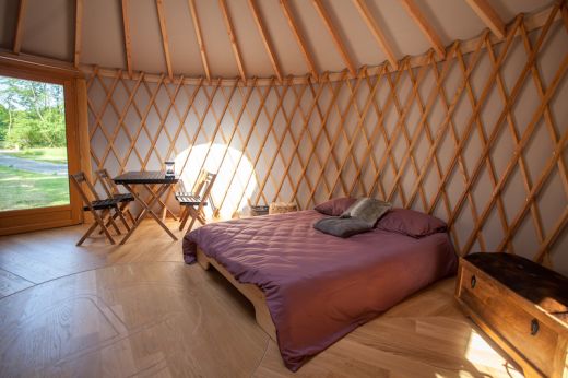 Clyde modern yurt in Brittany, with spa